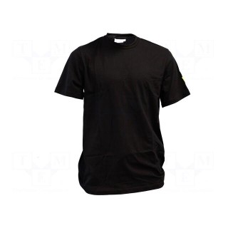 T-shirt | ESD | XL | cotton,conductive fibers | black