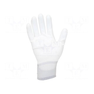 Protective gloves | ESD | L | polyamide | white