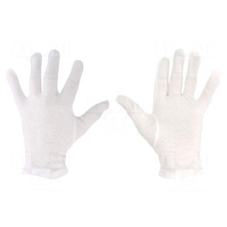 Protective gloves | ESD | L | Features: Breathable fabric | cotton