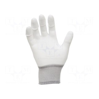 Protective gloves | ESD | L | polyamide | white | <100MΩ
