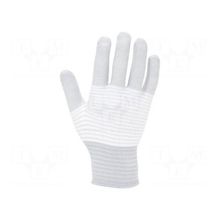 Protective gloves | ESD | XL | Features: dissipative | white-gray