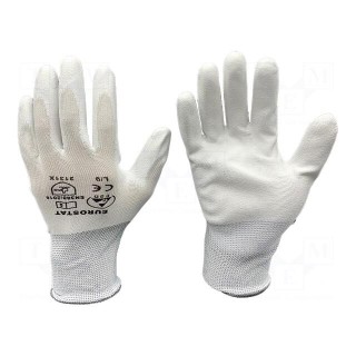 Protective gloves | ESD | L | white | <10MΩ