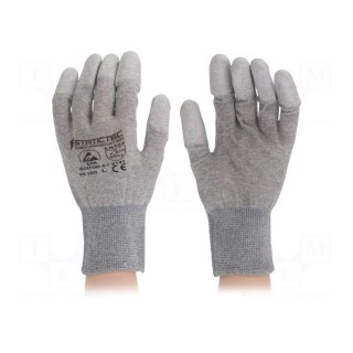 Protective gloves | ESD | S | 10set | grey