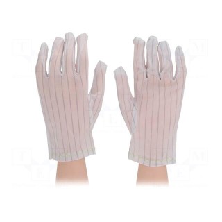 Protective gloves | ESD | XL | 10set | polyester,conductive fibers
