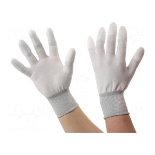 Protective gloves | ESD | M | Features: conductive | beige