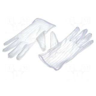Protective gloves | ESD | S | polyester fabric | <1GΩ