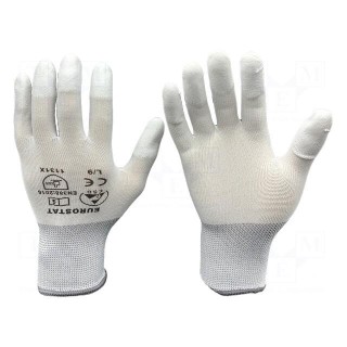 Protective gloves | ESD | S | white | <10MΩ