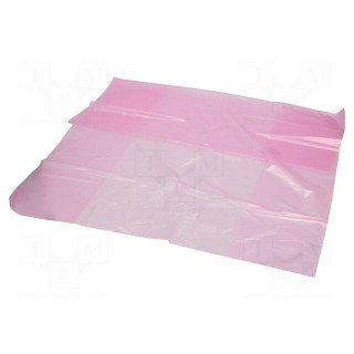 Waste bag | ESD | 23um | 120l | 10pcs | polyetylene | pink