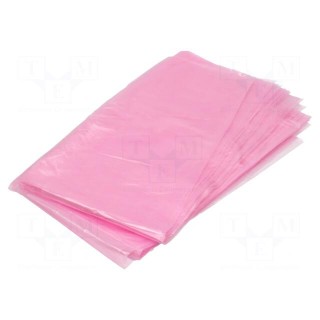 Waste bag | ESD | 23um | 40l | 10pcs | polyetylene | pink