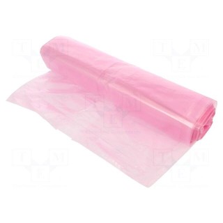 Waste bag | ESD | 25um | 15l | 50pcs | polyetylene | pink