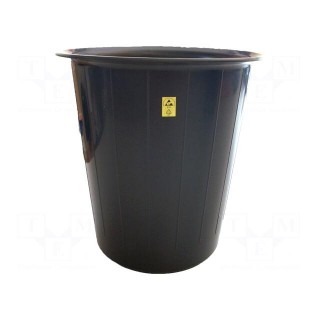 Waste bin | ESD | 310x300mm | 13l | black | <100kΩ