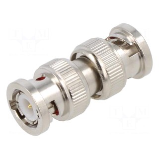 Adapter | BNC male,both sides | Insulation: POM | 50Ω | Mat: brass