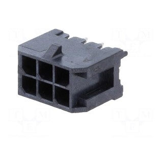 Socket | wire-board | male | Minitek® Pwr 3.0 | 3mm | PIN: 6 | THT | 5A