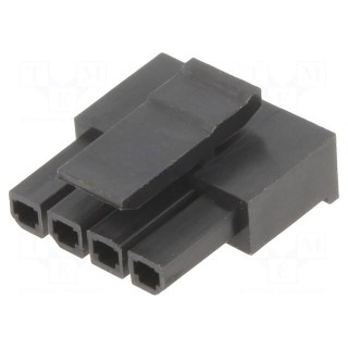 Plug | wire-board | female | Minitek® Pwr 3.0 | 3mm | PIN: 4 | -40÷105°C