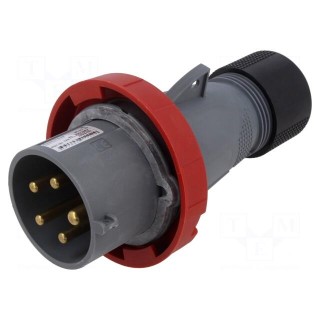 Connector: AC supply 3-phase | plug | male | 32A | 415VAC | IEC 60309
