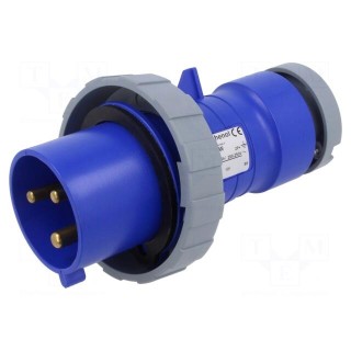 Connector: AC supply 3-phase | plug | male | 32A | 250VAC | IEC 60309