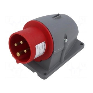 Connector: AC supply 3-phase | socket | male | 16A | 415VAC | IEC 60309