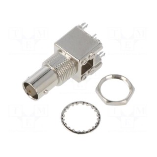 Connector: BNC | socket | female | straight | THT | for panel mounting