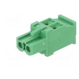 Connector: pluggable terminal block | plug | female | angled 90°