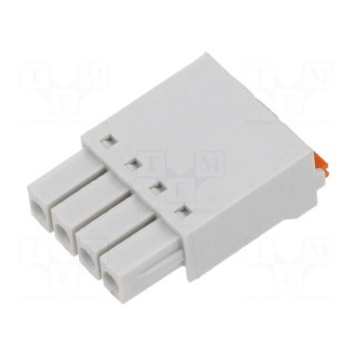 Connector: pluggable terminal block | plug | female | straight | grey