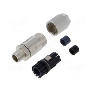 Connector: M12 | plug | for cable | male | IDC | straight | PIN: 8 | 2A | 30V