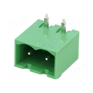 Pluggable terminal block | 5mm | ways: 2 | angled 90° | socket | male