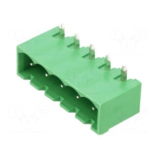 Pluggable terminal block | 5mm | ways: 5 | angled 90° | socket | male