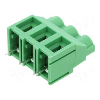 PCB terminal block | angled | 7.62mm | ways: 3 | on PCBs | 0.75÷1.5mm2