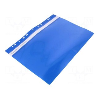 Document wallet | with holes | A4 | blue | PVC