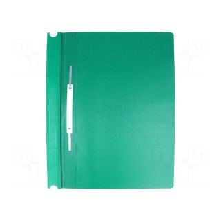 Document wallet | with holes | A4 | green | PVC