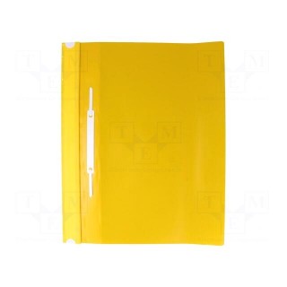 Document wallet | with holes | A4 | yellow | PVC