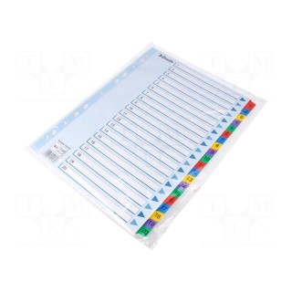 File dividers numbered | Marking: 1-20