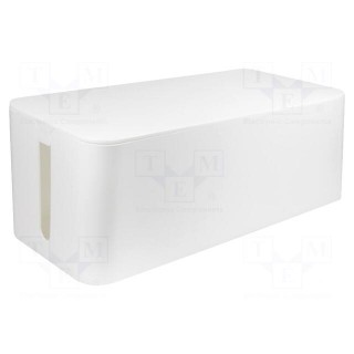 Cable box | white | W: 157mm | L: 407mm | H: 133.5mm