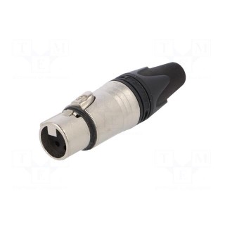 Plug | XLR | female | PIN: 4 | straight | for cable | soldering | 10A | 16AWG