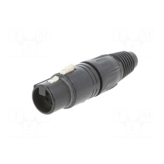 Plug | XLR | female | PIN: 5 | straight | for cable | zinc die-cast | X