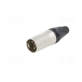 Plug | XLR | male | PIN: 4 | straight | for cable | soldering | 10A | 16AWG