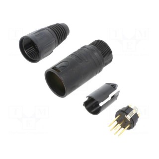 Plug | XLR | male | PIN: 7 | straight | for cable | zinc die-cast | 3.5÷8mm