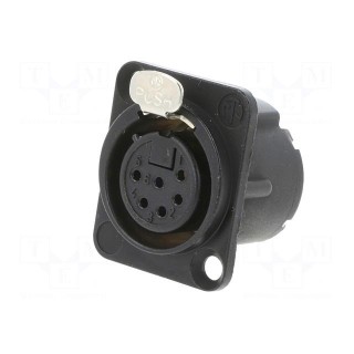 Socket | XLR | female | PIN: 6 | straight | with push button | soldering