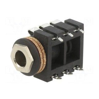 Socket | Jack 6,3mm | stereo,with on/off switch | ways: 3