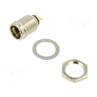 Socket | XLR mini | male | PIN: 4 | for panel mounting,rear side nut