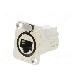 D-SHAPE CAT6A PANEL CONNECTOR SHIELDED FEEDTHROUGH