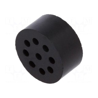 Insert for gland | with metric thread | Size: M20 | IP54 | Holes no: 9