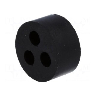 Insert for gland | 4mm | M20 | IP54 | NBR rubber | Holes no: 3
