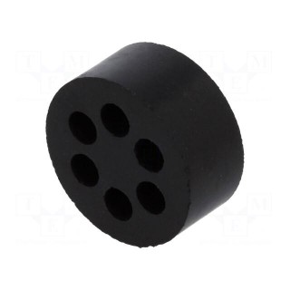 Insert for gland | with metric thread | Size: M25 | IP54 | Holes no: 6