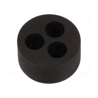 Insert for gland | 5mm | M20 | IP68 | NBR rubber | Holes no: 3 | HT-MFDE