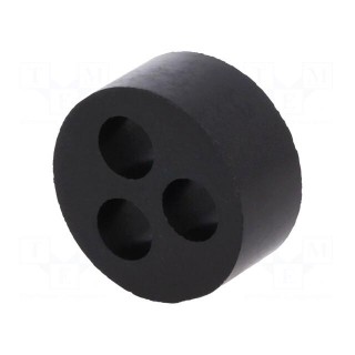 Insert for gland | 6mm | M25 | IP54 | NBR rubber | Holes no: 3