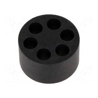 Insert for gland | with metric thread | Size: M32 | IP68 | Holes no: 6