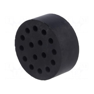 Insert for gland | 6mm | M50 | IP54 | NBR rubber | Holes no: 16