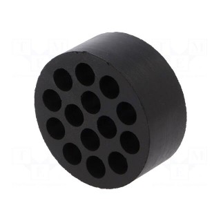 Insert for gland | 7mm | M50 | IP54 | NBR rubber | Holes no: 14