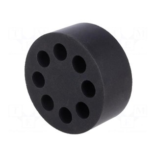 Insert for gland | 7mm | M50 | IP54 | NBR rubber | Holes no: 8